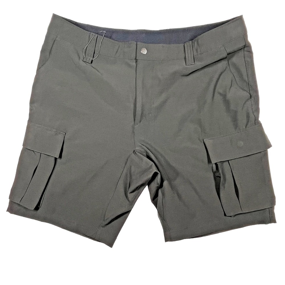 BYLT Kinetic Cargo Shorts Men's 38 Black Stretch Comfort Preppy 10" Inseam